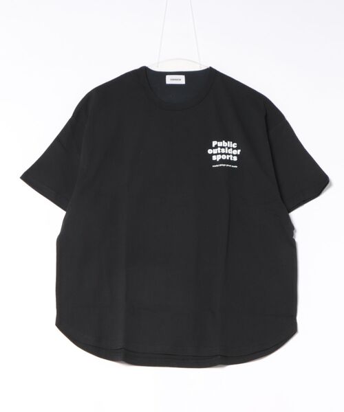 GENERATOR(ジェネレーター)の「GENERATOR/ジェネレーター Public Tシャツ(Tシャツ/カットソー・レディース・ベージュ系その他/ブラック/ホワイト・F)」の3枚目の写真