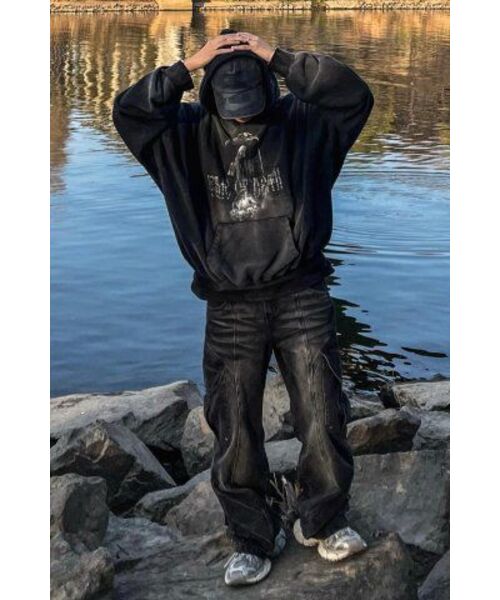 IDWS(アイドンワナセル)の「Pryer Cargo Denim Pants Black(デニムパンツ・レディース・その他・0/1/2)」の2枚目の写真