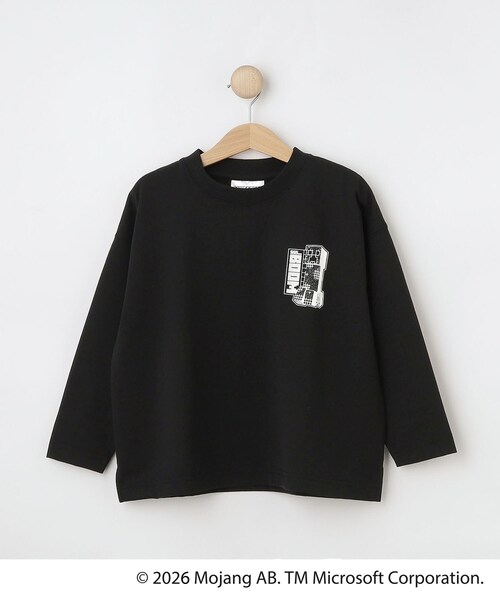 SHOO・LA・RUE（シューラルー）の「【マインクラフト】アソートプリントロンT（Tシャツ/カットソー・キッズ・チャコールグレー/ブラック/ホワイト・10/11/12/13/14/15 ）」の2枚目の写真