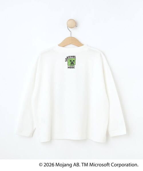 SHOO・LA・RUE（シューラルー）の「【マインクラフト】アソートプリントロンT（Tシャツ/カットソー・キッズ・チャコールグレー/ブラック/ホワイト・10/11/12/13/14/15 ）」の5枚目の写真