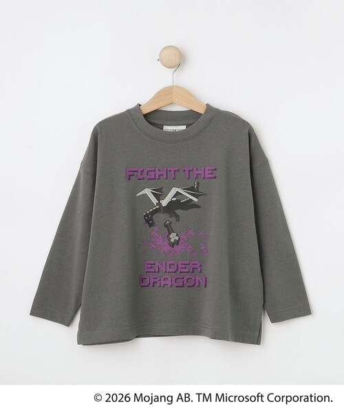 SHOO・LA・RUE（シューラルー）の「【マインクラフト】アソートプリントロンT（Tシャツ/カットソー・キッズ・チャコールグレー/ブラック/ホワイト・10/11/12/13/14/15 ）」の10枚目の写真