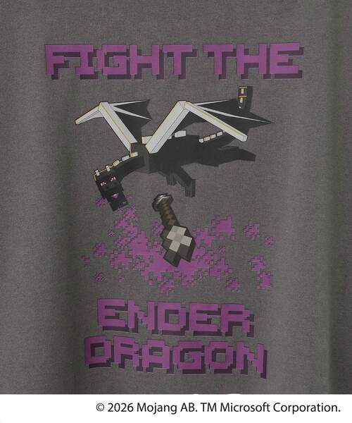 SHOO・LA・RUE（シューラルー）の「【マインクラフト】アソートプリントロンT（Tシャツ/カットソー・キッズ・チャコールグレー/ブラック/ホワイト・10/11/12/13/14/15 ）」の12枚目の写真