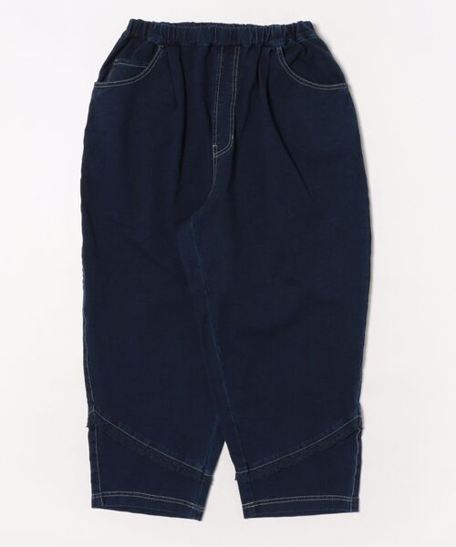 SUPER HAKKA（スーパーハッカ）の「インレイデニムストレッチ＋レース　オーバルパンツ（デニムパンツ・レディース・ネイビー/ブルー・M/S）」の3枚目の写真