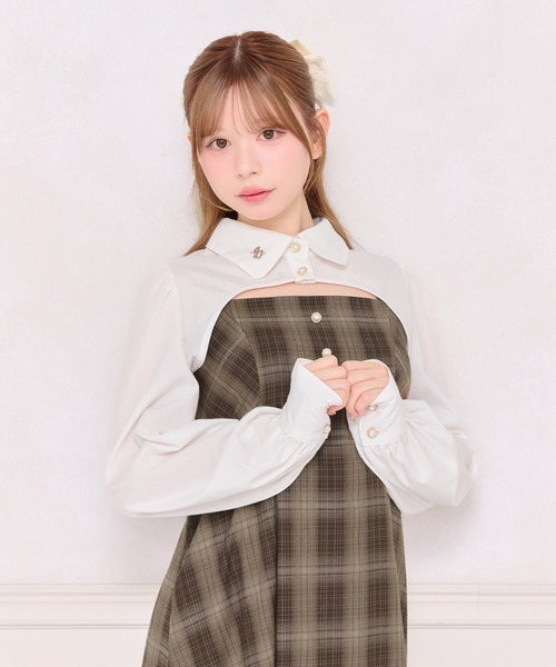 apres jour(アプレジュール)の「【ワンピース別売り】チャーム付きショートボレロブラウス(シャツ/ブラウス・レディース・ブラック系その他/ブラック/ブラウン系その他/オフホワイト・X-LARGE/フリー)」の8枚目の写真