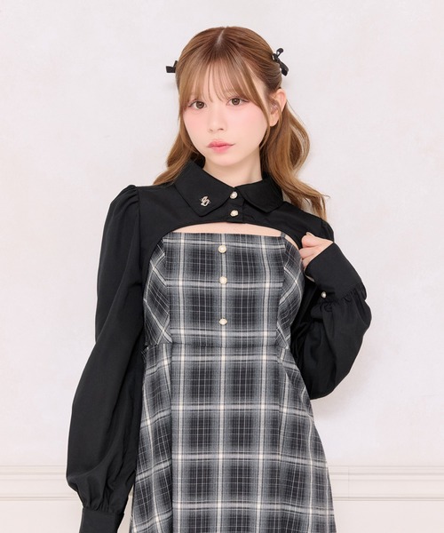 apres jour(アプレジュール)の「【ワンピース別売り】チャーム付きショートボレロブラウス(シャツ/ブラウス・レディース・ブラック系その他/ブラック/ブラウン系その他/オフホワイト・X-LARGE/フリー)」の12枚目の写真