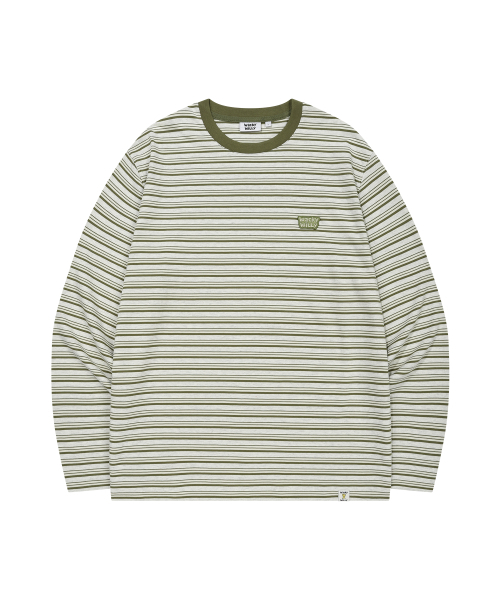 Wacky WiLLy(ワッキーウィリー)の「ストライプロングスリーブオートミール(Tシャツ/カットソー・レディース・その他・SMALL/MEDIUM/LARGE/X-LARGE)」の1枚目の写真