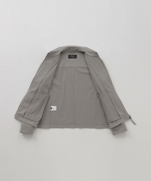 EPOCA UOMO(エポカウォモ)の「*Safari5月号掲載*ミニワッフルジャージーブルゾン(ブルゾン・メンズ・ベージュ系その他/ブラック・48/46)」の10枚目の写真