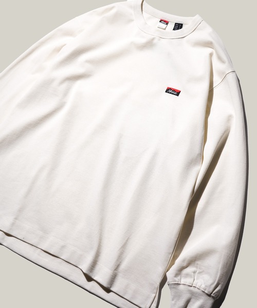 NANGA(ナンガ)の「NANGA / ナンガ ECO HYBRID BOX LOGO EMBROIDERY L/S TEE (UNISEX) エコハイブリッド ボックスロゴ エンブロイダリー ロングスリーブTシャツ(Tシャツ/カットソー・メンズ・ホワイト/ネイビー/ブラック・MEDIUM/LARGE/X-LARGE)」の1枚目の写真