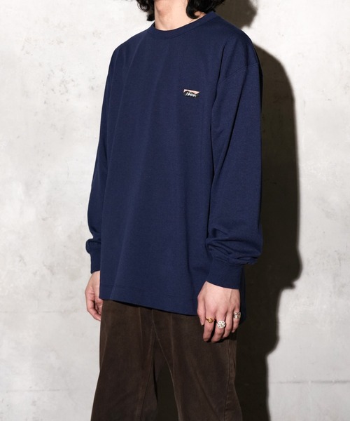 NANGA(ナンガ)の「NANGA / ナンガ ECO HYBRID BOX LOGO EMBROIDERY L/S TEE (UNISEX) エコハイブリッド ボックスロゴ エンブロイダリー ロングスリーブTシャツ(Tシャツ/カットソー・メンズ・ホワイト/ネイビー/ブラック・MEDIUM/LARGE/X-LARGE)」の7枚目の写真