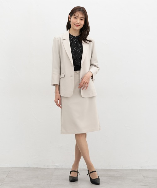 Honeys(ハニーズ)の「【ストレッチ・ウォッシャブル・イージーケア・接触冷感】ベルト付タイトスカート(スカート・レディース・杢グレー/ライトグレー系/ネイビー/ブラック・LL/3L/S/M/L)」の7枚目の写真