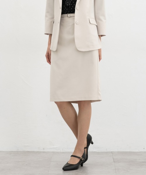 Honeys(ハニーズ)の「【ストレッチ・ウォッシャブル・イージーケア・接触冷感】ベルト付タイトスカート(スカート・レディース・杢グレー/ライトグレー系/ネイビー/ブラック・LL/3L/S/M/L)」の8枚目の写真