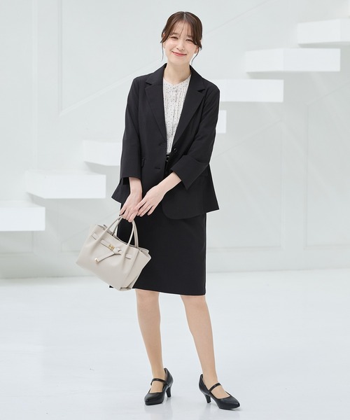 Honeys(ハニーズ)の「【ストレッチ・ウォッシャブル・イージーケア・接触冷感】ベルト付タイトスカート(スカート・レディース・杢グレー/ライトグレー系/ネイビー/ブラック・LL/3L/S/M/L)」の9枚目の写真