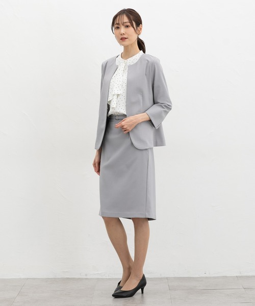 Honeys(ハニーズ)の「【ストレッチ・ウォッシャブル・イージーケア・接触冷感】ベルト付タイトスカート(スカート・レディース・杢グレー/ライトグレー系/ネイビー/ブラック・LL/3L/S/M/L)」の17枚目の写真