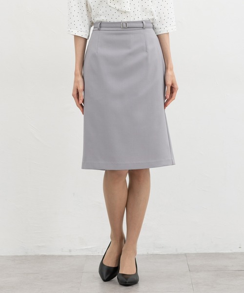 Honeys(ハニーズ)の「【ストレッチ・ウォッシャブル・イージーケア・接触冷感】ベルト付タイトスカート(スカート・レディース・杢グレー/ライトグレー系/ネイビー/ブラック・LL/3L/S/M/L)」の19枚目の写真