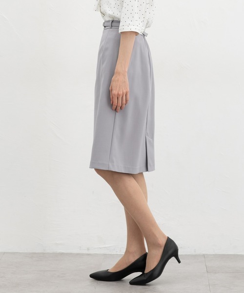 Honeys(ハニーズ)の「【ストレッチ・ウォッシャブル・イージーケア・接触冷感】ベルト付タイトスカート(スカート・レディース・杢グレー/ライトグレー系/ネイビー/ブラック・LL/3L/S/M/L)」の20枚目の写真