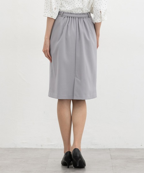 Honeys(ハニーズ)の「【ストレッチ・ウォッシャブル・イージーケア・接触冷感】ベルト付タイトスカート(スカート・レディース・杢グレー/ライトグレー系/ネイビー/ブラック・LL/3L/S/M/L)」の21枚目の写真