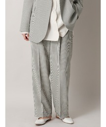 CIS. ストレートパンツ ウォッシャブル リフラクスキャンバス ストライプ