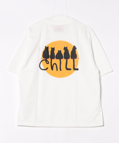 CORISCO(コリスコ)の「チルムーンアニマル柄TEE(M1)(Tシャツ/カットソー・メンズ・ホワイト/チャコールグレー/オートミール/ブラック・MEDIUM/X-LARGE/LARGE)」の9枚目の写真