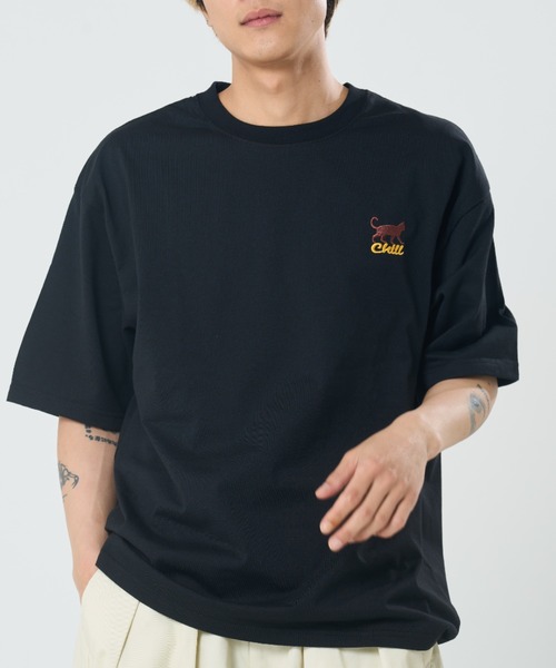 CORISCO(コリスコ)の「チルムーンアニマル柄TEE(M1)(Tシャツ/カットソー・メンズ・ホワイト/チャコールグレー/オートミール/ブラック・MEDIUM/X-LARGE/LARGE)」の10枚目の写真