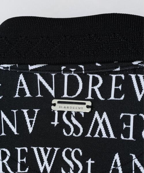 St ANDREWS（セントアンドリュース）の「【St ANDREWS】ダブルロゴジャガード半袖ポロ（ポロシャツ・レディース・ブラック/ホワイト・M/S）」の13枚目の写真