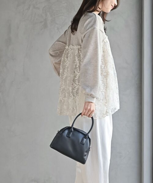 rps（アールピーエス）の「鹿の子ニットソー×刺繍オーガンジー切替プルオーバー（その他トップス・レディース・アイボリー/ベージュ・フリー）」の12枚目の写真