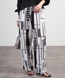 crossi（クロッシー）の「幾何チェック柄ワイドパンツ（その他パンツ）」