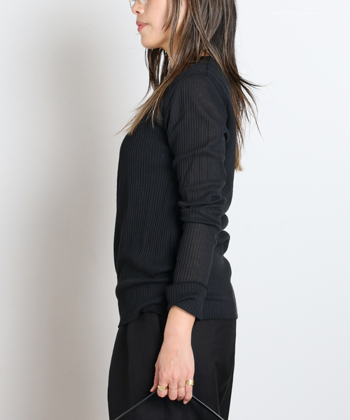 EVERYDAY I LIKE.（エヴリディアイライク）の「*TOTAN シアーTシャツ（Tシャツ/カットソー・レディース・ホワイト/ブラック・FREE）」の14枚目の写真