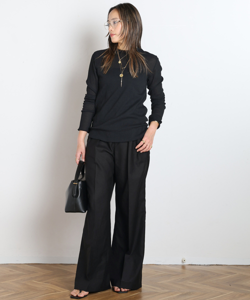 EVERYDAY I LIKE.（エヴリディアイライク）の「*TOTAN シアーTシャツ（Tシャツ/カットソー・レディース・ホワイト/ブラック・FREE）」の16枚目の写真