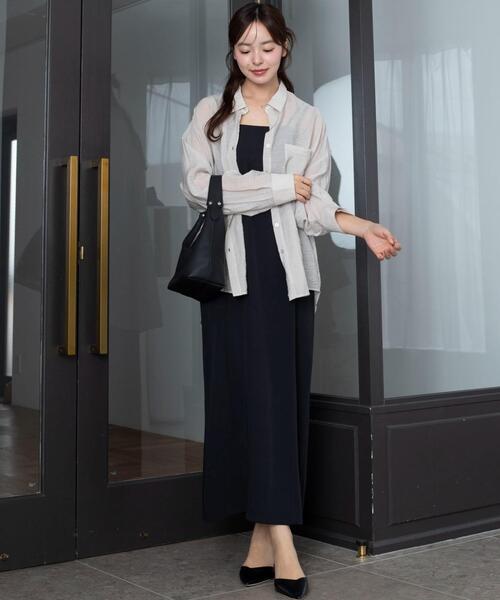 WEGO（ウィゴー）の「WEGO/【26年春夏新作】シアーシャツ（シャツ/ブラウス・レディース・ホワイト/ブラック/ダークブラウン/ピンク/グレー系その他・FREE）」の14枚目の写真