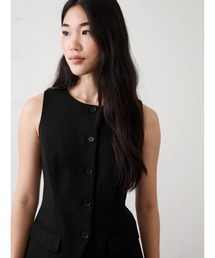 BANANA REPUBLIC FACTORY STORE リネンブレンド ロングカットアウェイベスト