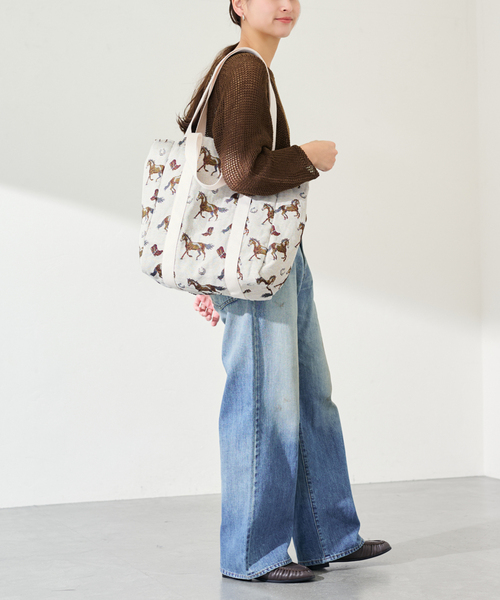 FRAMeWORK（フレームワーク）の「≪追加≫PAYDAY/ペイデイ JACQUARD HORSE トート（トートバッグ・レディース・ホワイト・FREE）」の3枚目の写真