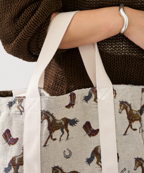 FRAMeWORK（フレームワーク）の「≪追加≫PAYDAY/ペイデイ JACQUARD HORSE トート（トートバッグ・レディース・ホワイト・FREE）」の7枚目の写真