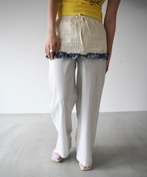 SANSeLF | 【SANSeLF】フリルレイヤードストライプパンツ saw26s034(その他パンツ)