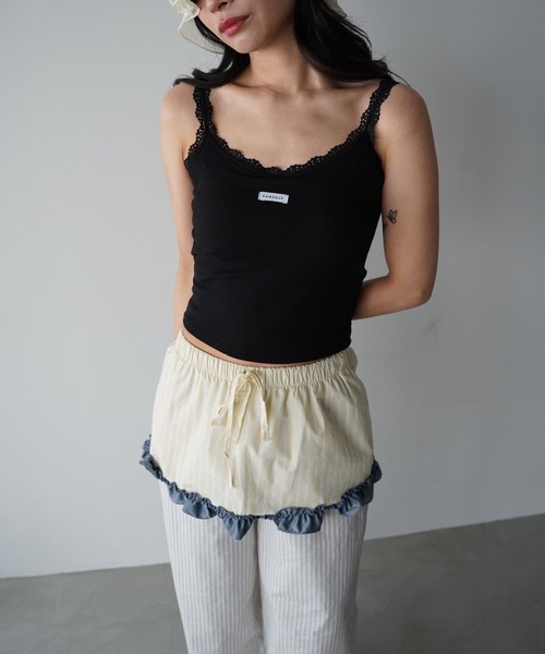 SANSeLF(サンセルフ)の「【SANSeLF】フリルレイヤードストライプパンツ saw26s034(その他パンツ・レディース・ストライプ・FREE)」の9枚目の写真