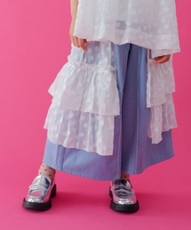 alphabetオーガンジースカートパンツ
