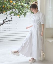 MAJESTIC LEGON | サイドレースアップシャツワンピース(シャツワンピース)