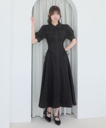 MAJESTIC LEGON | サイドレースアップシャツワンピース(シャツワンピース)