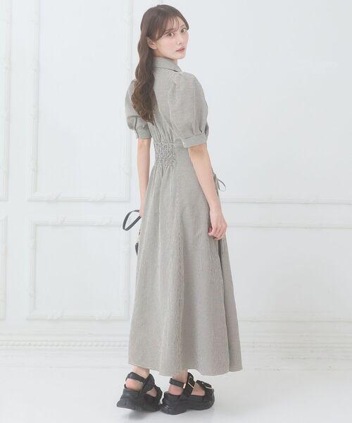 MAJESTIC LEGON(マジェスティックレゴン)の「サイドレースアップシャツワンピース(シャツワンピース・レディース・ブラック/ブラック系その他/ブラック系その他2/ホワイト系その他/ホワイト系その他2・LARGE/X-SMALL/MEDIUM/SMALL)」の16枚目の写真