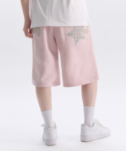 ambler(エムブラー)の「エンジェルスター パッチ バermudaパンツ バーミューダ ワンタック スウェット ショートパンツ ASP901 (ピンク)(その他パンツ・レディース・その他・MEDIUM/LARGE)」の3枚目の写真