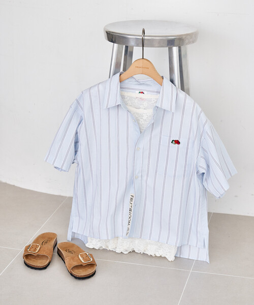 FRUIT OF THE LOOM × FREAK'S STORE — футболка с логотипом, марл‑строп, короткий рукав