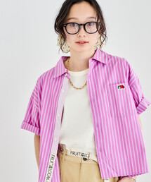 FRUIT OF THE LOOM × FREAK'S STORE/フルーツオブザルーム 別注 マルチストライプ半袖ショートシャツ