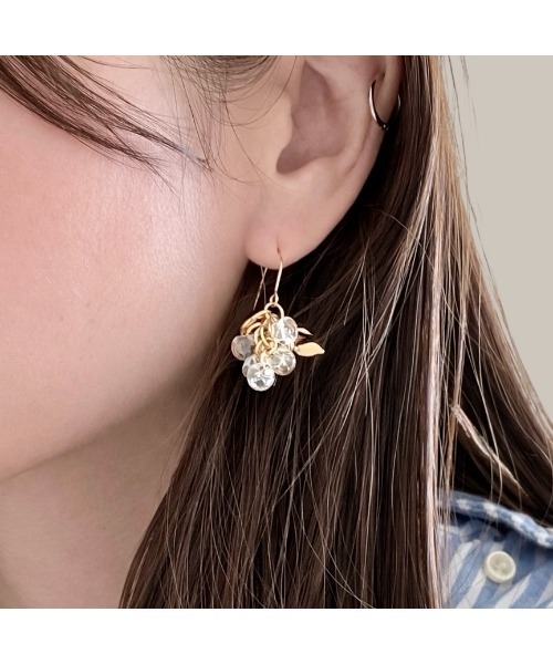 tone(トーン)の「【Agaro】No.508 アシンメトリー クリアドロップフラワーピアス(MA)(ピアス(両耳用)・レディース・シルバー/ゴールド・FREE)」の9枚目の写真