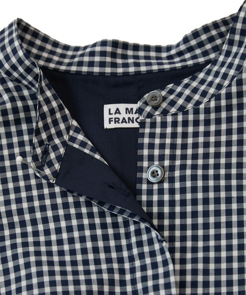 LA MARINE FRANCAISE（マリン フランセーズ）の「リバティプリントラウンドサイド釦ロングシャツ（シャツ/ブラウス・レディース・ネイビー/ホワイト/ネイビー系・FREE）」の21枚目の写真