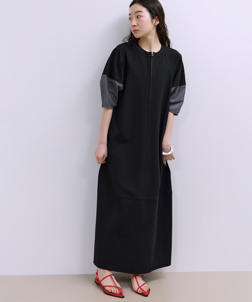 ADAM ET ROPE'(アダムエロペ)の「【WEB限定】ハーフZIPコクーンワンピース(ワンピース・レディース・ダークブラウン/ネイビー/ブラック・36/38)」の13枚目の写真