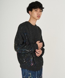 DISCOVERED | CABLE PAINT KNIT(ニット/セーター)