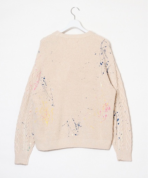 DISCOVERED（ディスカバード）の「CABLE PAINT KNIT（ニット/セーター・メンズ・ブラック/ベージュ・1/3）」の15枚目の写真