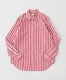 POP TRADING COMPANY（ポップトレーディングカンパニー）の「POP TRADING COMPANY / ポップトレーディングカンパニー logos stripe shirt（シャツ/ブラウス）」