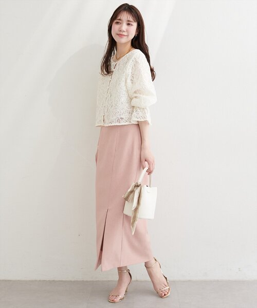 Diagram コードレースNS トップス ブラウス natural couture ブラウス シャツ コード刺繍レースブラウス