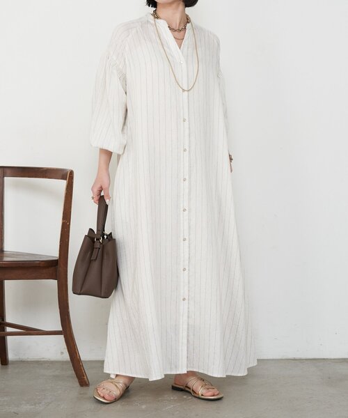 Jena espace merveilleux（ジェナ　エスパスメルヴェイユ）の「ストライプワンピ（ワンピース・レディース・アイボリー・FREE）」の18枚目の写真