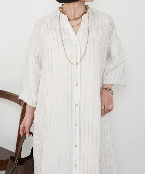 Jena espace merveilleux（ジェナ　エスパスメルヴェイユ）の「ストライプワンピ（ワンピース・レディース・アイボリー・FREE）」の19枚目の写真